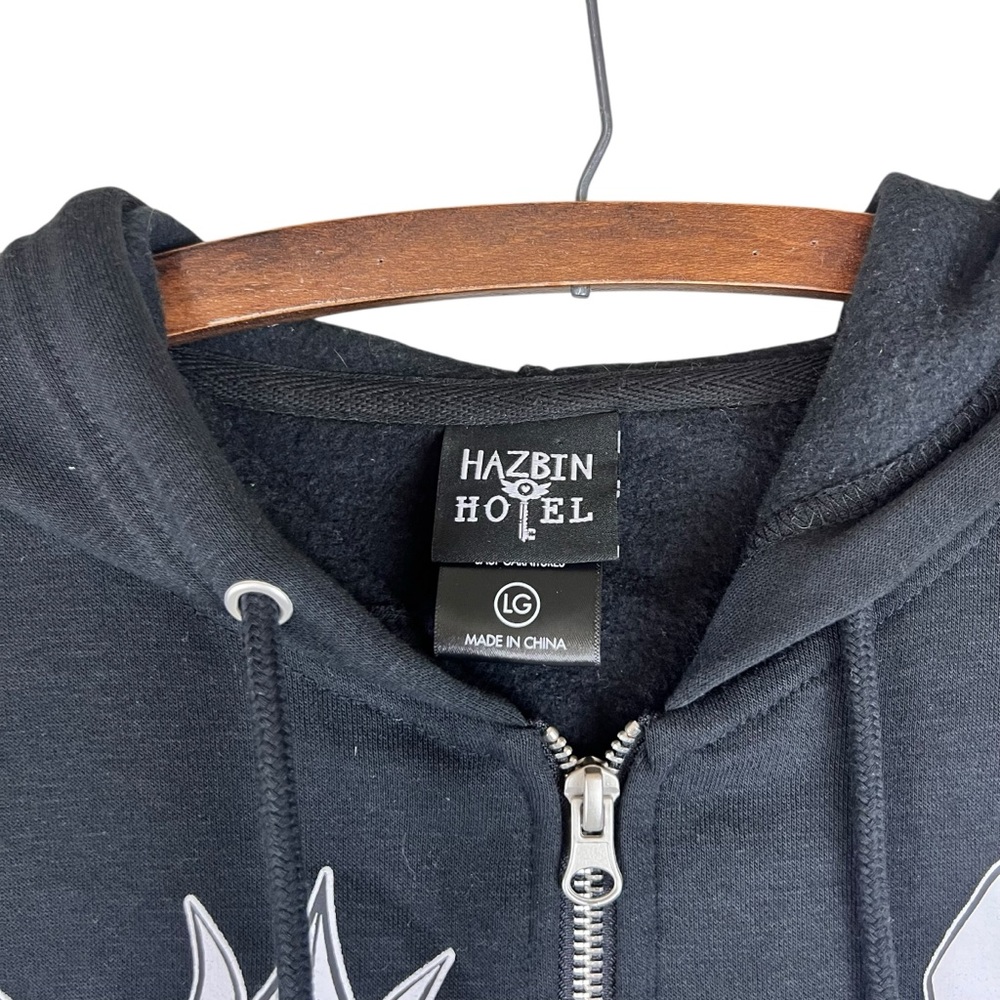 Hot Topic Hazbin Hotel Vaggie & Charlie Girls Oversized Hoodie SZ L - Picture 5 of 10